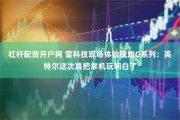 杠杆配资开户网 雷科技现场体验锐炫G系列：英特尔这次真把掌机玩明白了